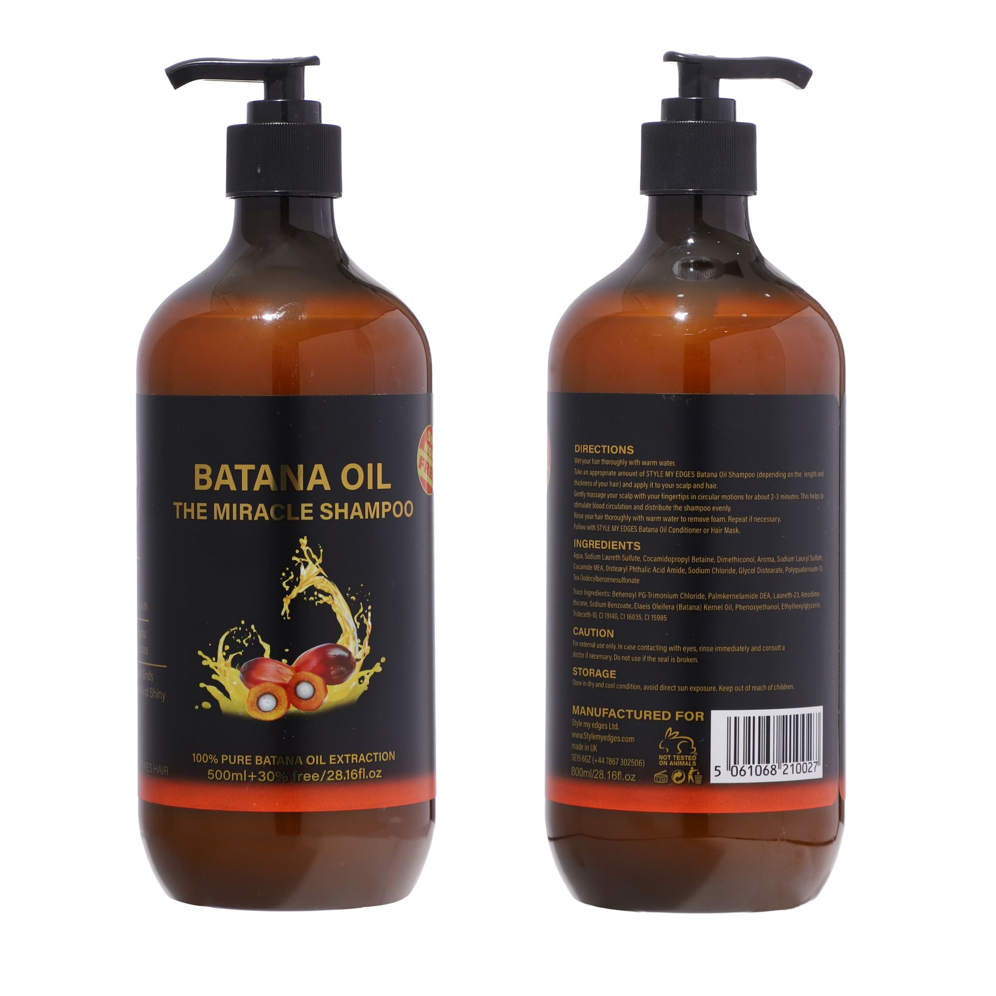 Batana Oil Shampoo 800ml: Gentle Cleanse, Strengthen & Promote Growth