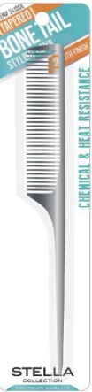 Stella Collection Bone Tail Comb Silver 01: The Ultimate Tool for Precision Styling & Parting