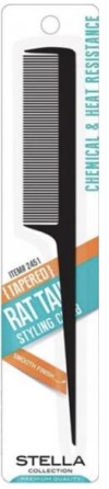 Stella Collection Taper Rat Tail Styling Comb 2451: Precision Parting & Styling Tool