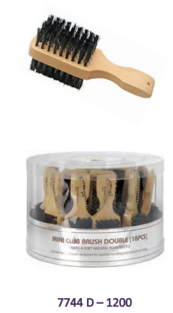 Magic Collection Mini Club Brush Double Soft & Hard 7744D: Ultimate 2-in-1 Wave Brush