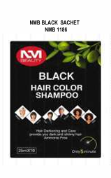 NM Beauty Black Hair Shampoo Instant Black Hair Dye (Pack of 10)
