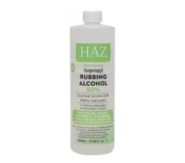HAZ Isopropyl Rubbing Alcohol 50% – 500ml Exceptional and Trusted Antiseptic