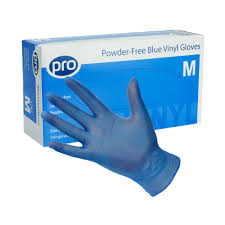 Blue Vinyl Gloves Powder Free – MEDIUM
