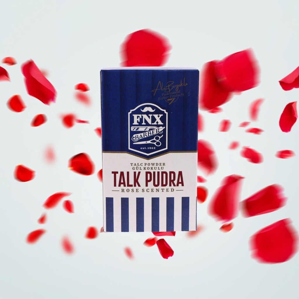 FNX Barber Rose Scented Talc Powder 250g – Professional Formula