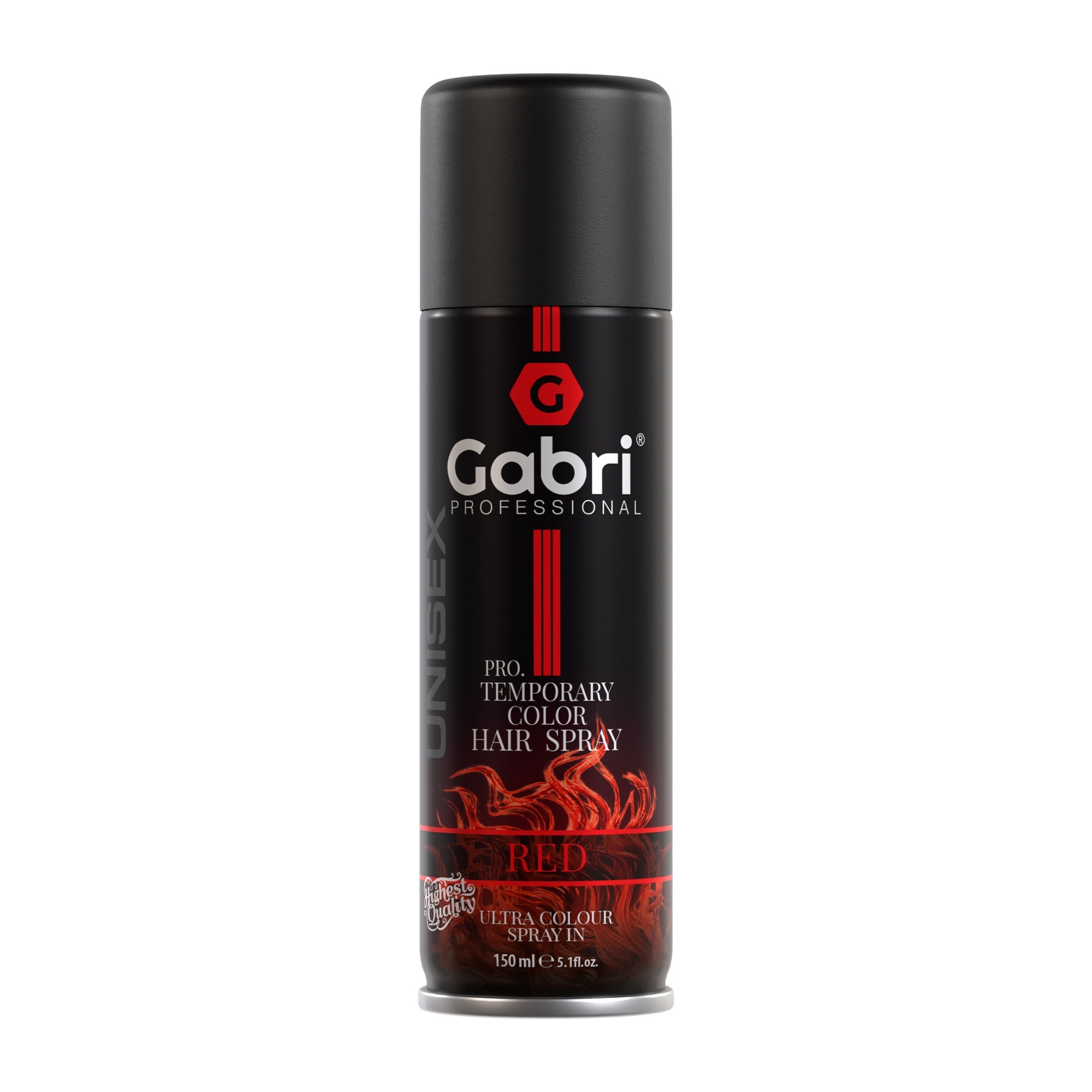 Gabri Professional Pro Temporary Hair Colour Spray Red 150ml: Instant Vibrant Colour for Bold Styling