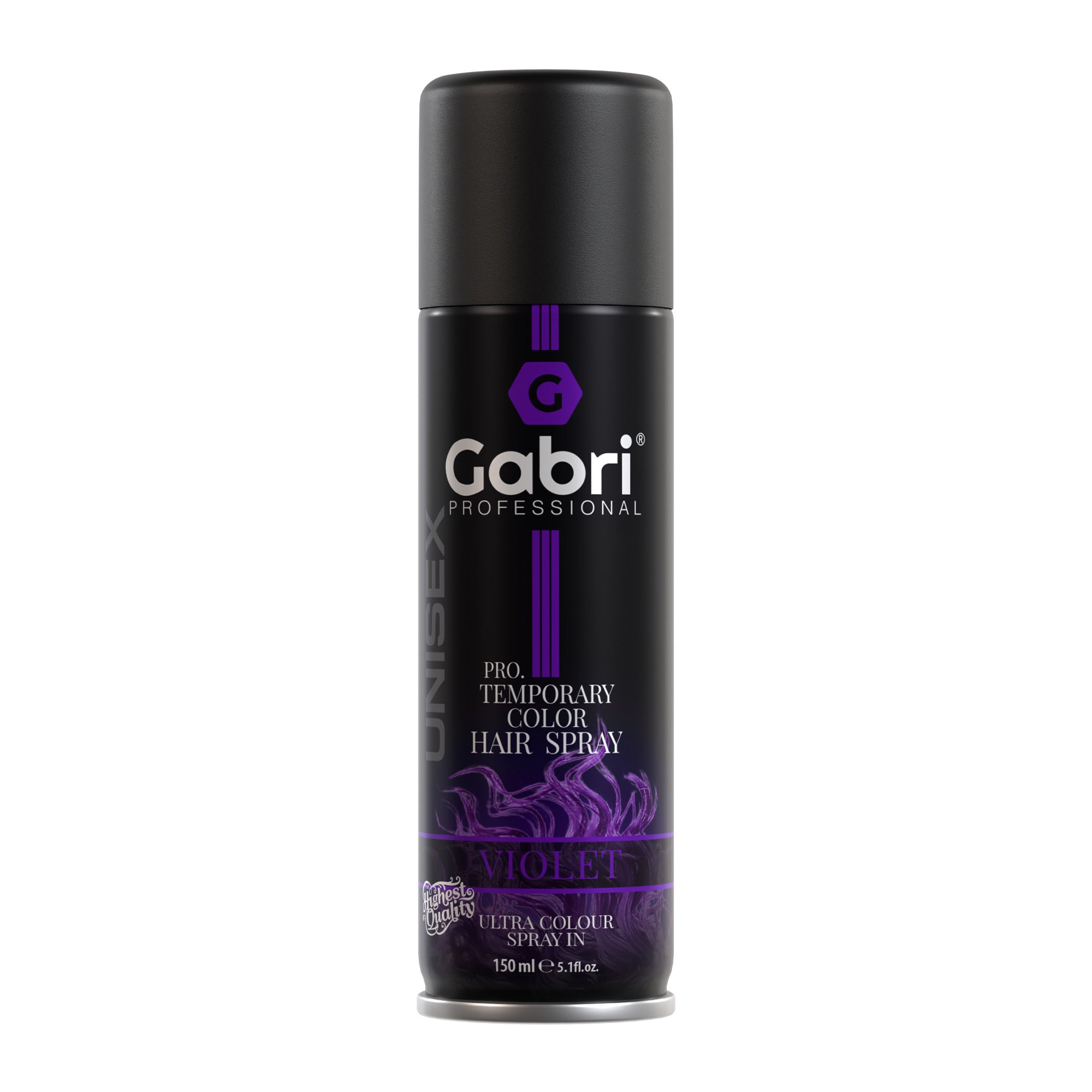 Gabri Professional Pro Temporary Hair Colour Spray Violet 150ml: Instant Vibrant Colour for Creative Expression