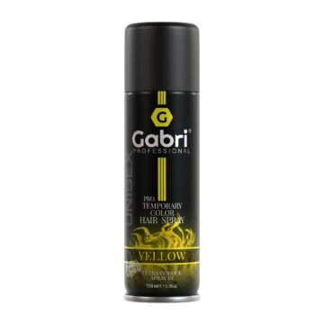 Gabri Professional Pro Temporary Hair Colour Spray Yellow 150ml: Instant Bright Colour for Bold Creative Styling