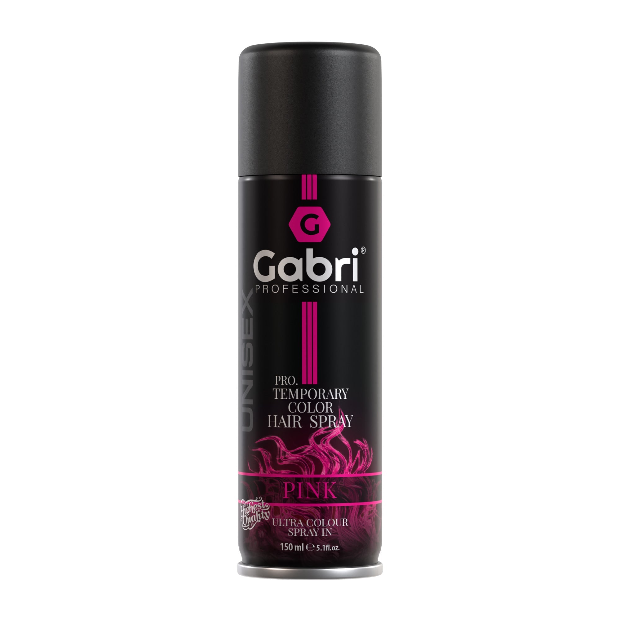 Gabri Professional Pro Temporary Hair Colour Spray Pink 150ml: Vibrant Instant Colour for Creative Styling