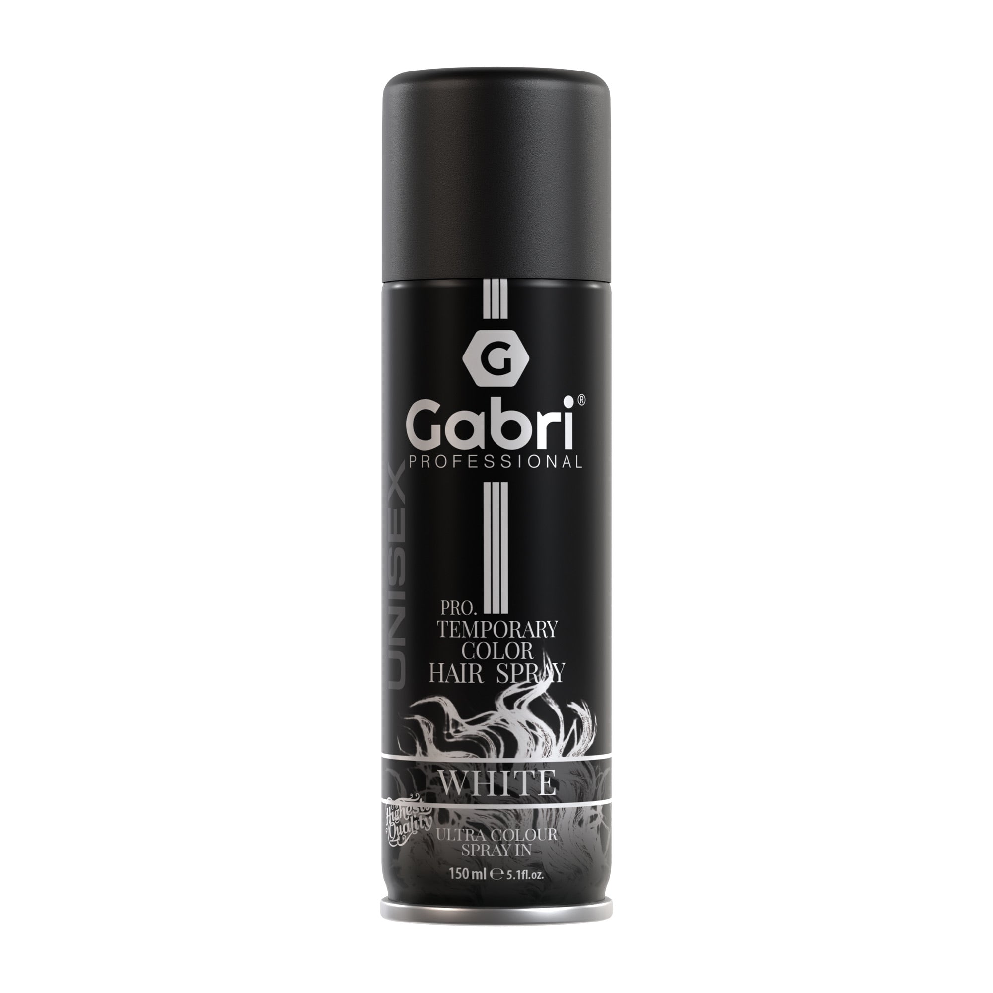 Gabri Professional Pro Temporary Hair Colour Spray White 150ml: Instant Clean Base & Creative Styling Finish