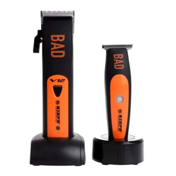 Kiepe BAD Combo Set Superfast V12 + Zero Estremo Evo: Professional Clipper & Trimmer Combo for Barbers