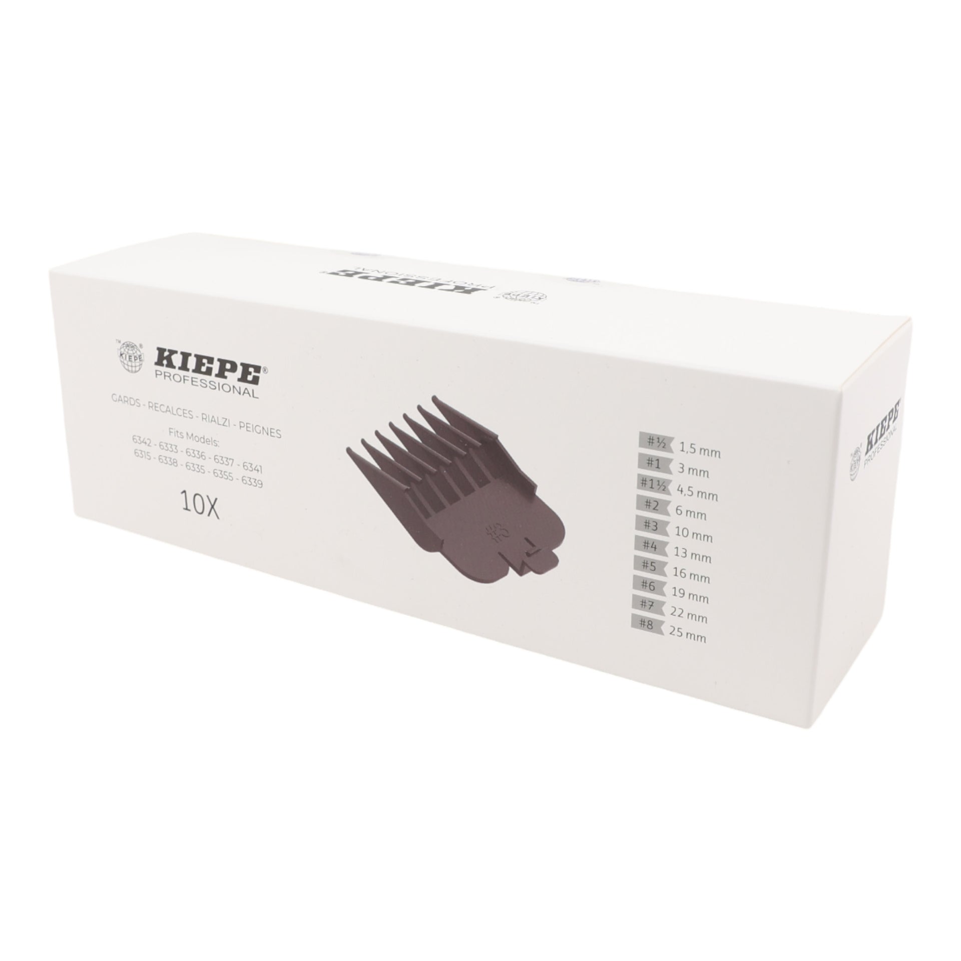 Kiepe Clipper Attachment Comb Guard Set – 10pcs 633.1 Elite Tapering Attachment