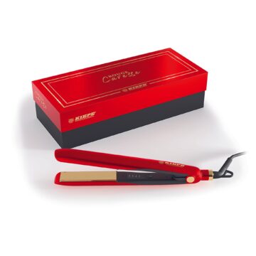 Kiepe Hair Straightener 30W Red: Masterpiece of Professional Advanced Precision Integration and Fiber Resilience