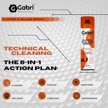 Gabri Professional 6-in-1 Clipper and Blade Spray 500ml: Ultimate Source of Vitality