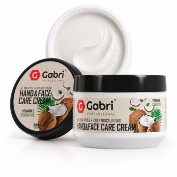 Gabri Professional Hand & Face Care Cream Vitamin E Coconut Oil 300ml: Powerful Nourishing Moisture for Soft, Smooth-Looking Skin