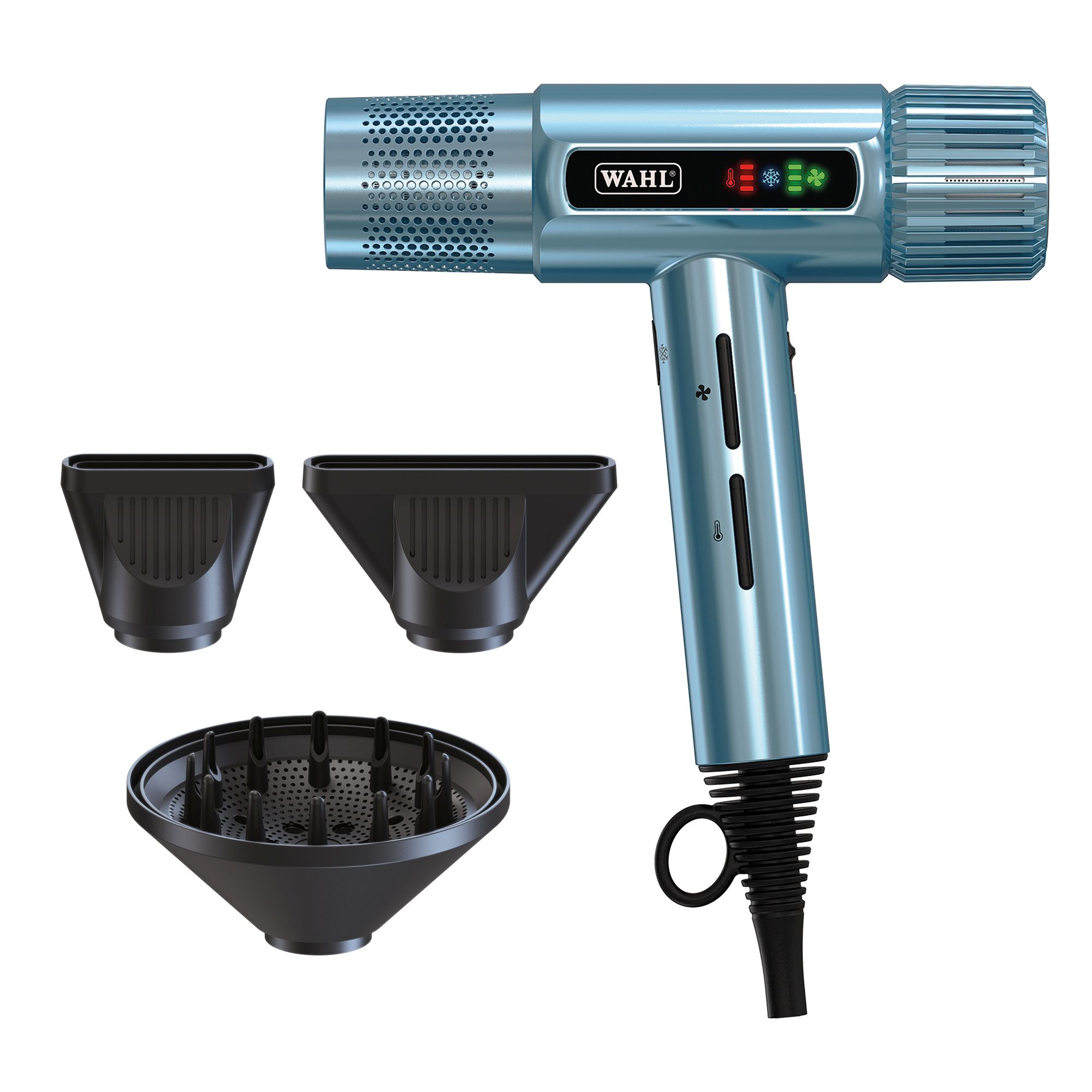 Wahl Vanquish Hair Dryer Cool Blue – 1 Elite 1600W Professional Digital Styling Powerhouse