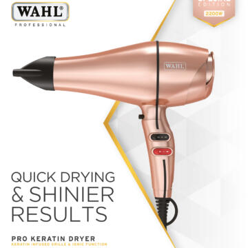 Wahl Hair Dryer Pro Keratin 2200W Rose Gold: Ultimate Source of Fast, Smooth and Professional Styling