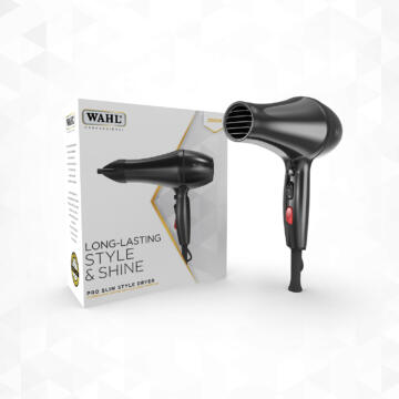 Wahl Pro Slim Style Dryer Black 2000W –  Ionic Hair Drying and Styling Solution