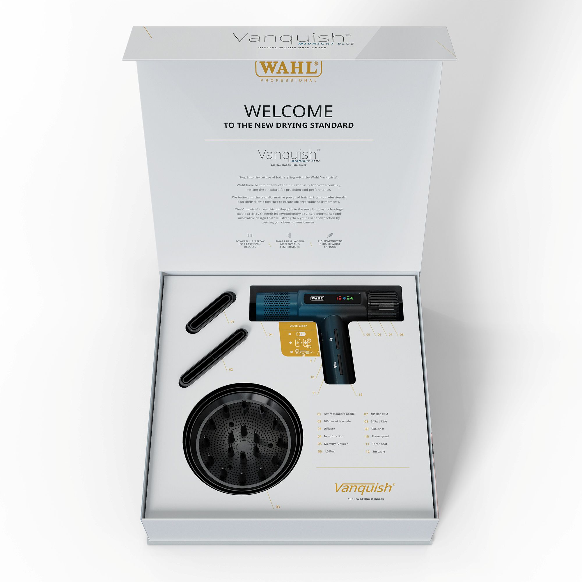 Wahl Vanquish Hairdryer Midnight Blue: Quiet and Controlled Styling 3 RedOne Sport After Shave