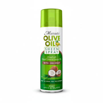 Mamado Olive Oil Sheen Spray Infused With Coconut 500ml – Ultimate Hair Shine & Moisture Spray