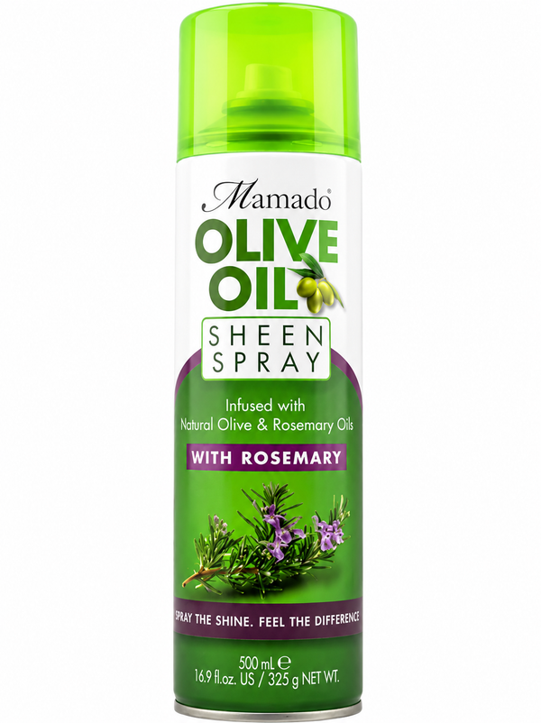 Mamado Olive Oil Sheen Spray with Rosemary 500ml – Ultimate Nourishing Hair Shine Spray